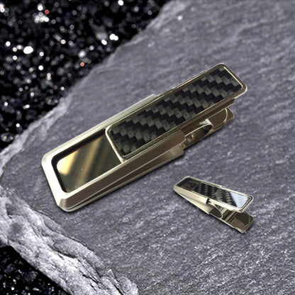 Simple Color Plaid Alloy Money Clip