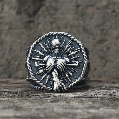 Skeleton Bones Sterling Silver Skull Ring