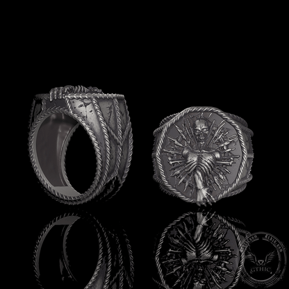 Skeleton Bones Sterling Silver Skull Ring