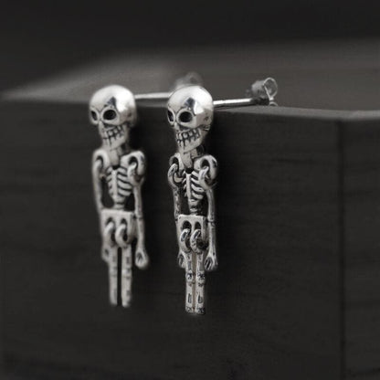 Skeleton Sterling Silver Earrings