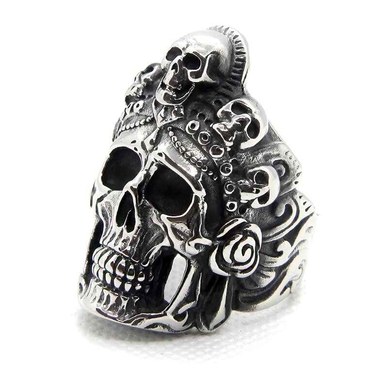 Skull Biker Rings / Stainless Steel Rock Jewelry