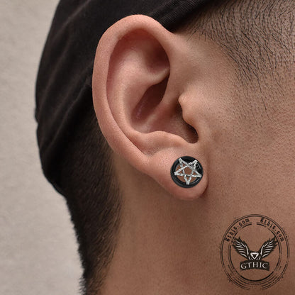 Skull and Star Wood Alloy Ear Gauges