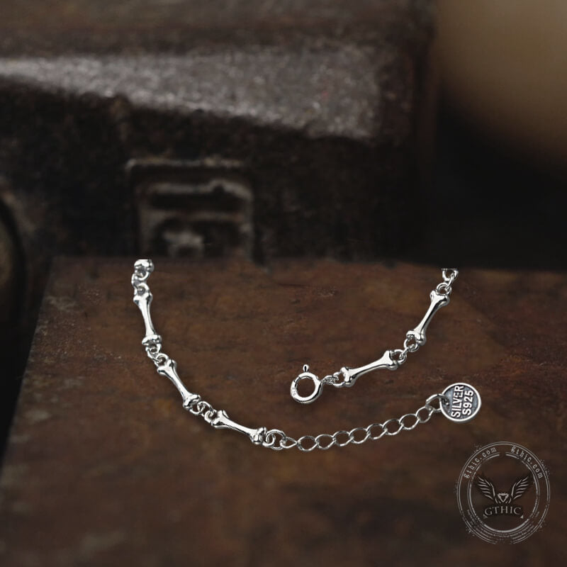 Skull Bones Sterling Silver Bracelet