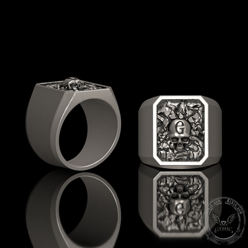 Skull God Sterling Silver Ring