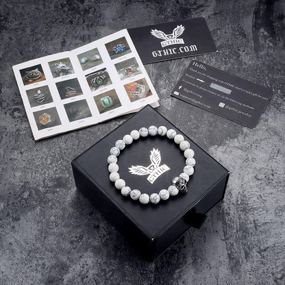 Skull Stainless Steel Beads Bracelet