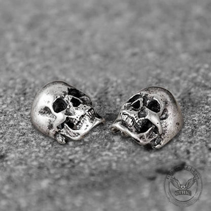 Skull Sterling Silver Stud Earrings