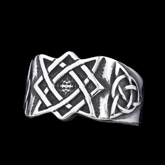 Slavic Viking Svarog Knot Ring