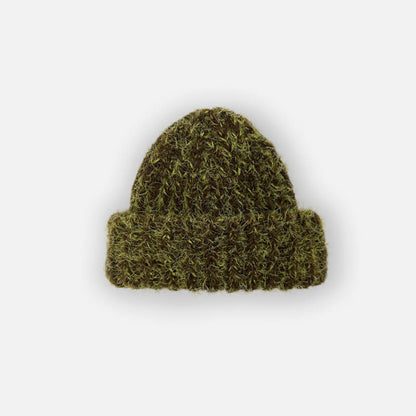 Color Wool-blend Chunky Knitted Beanie Hat