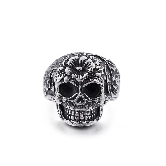 Skull Rings / Silver-color Stainless Steel Cool Ring / Rock Punk Jewelry