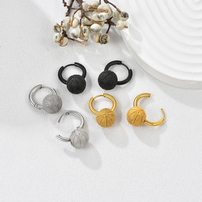 Basketball Dangle Hoop Earrings for