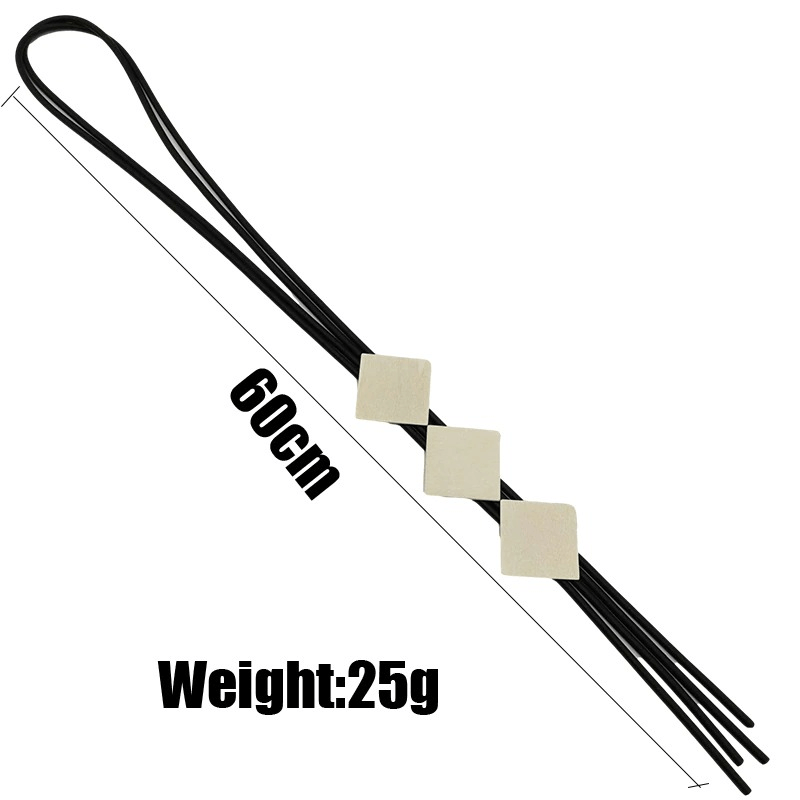Square Wood Pendant Necklaces for / Elasticity Rubber Long Necklace / Clothes Accessories