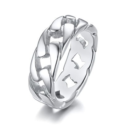 Stainless Steel Chain Link Ring / Jewellery for and