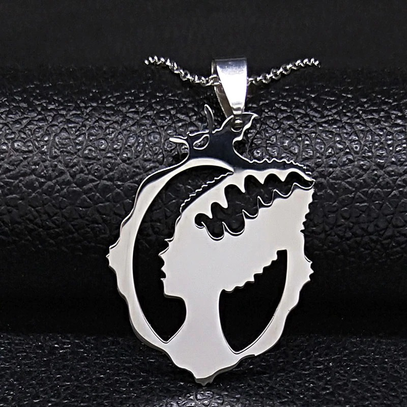 Stainless Steel Gothic Pendant / Pendant With Witchcraft Pentagram / Jewelry
