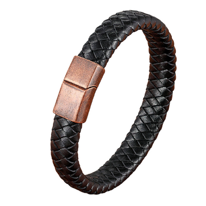 Stainless Steel Magnetic Clasp Bracelet for / Classic Genuine Leather Bracelet
