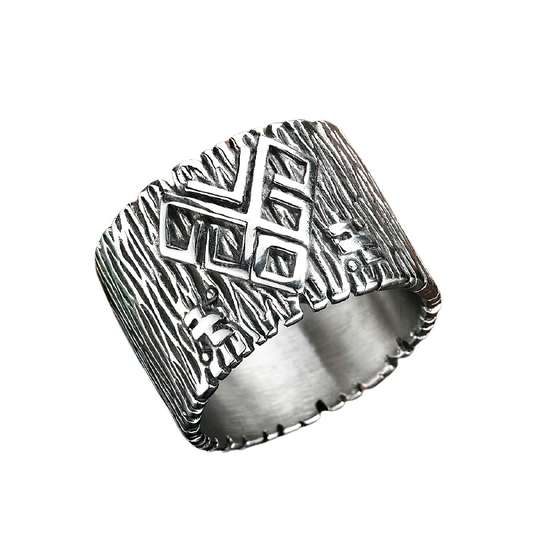 Stainless Steel Talisman Ring / Magic Pagan Rune Jewellery / Unique Jewellery for and