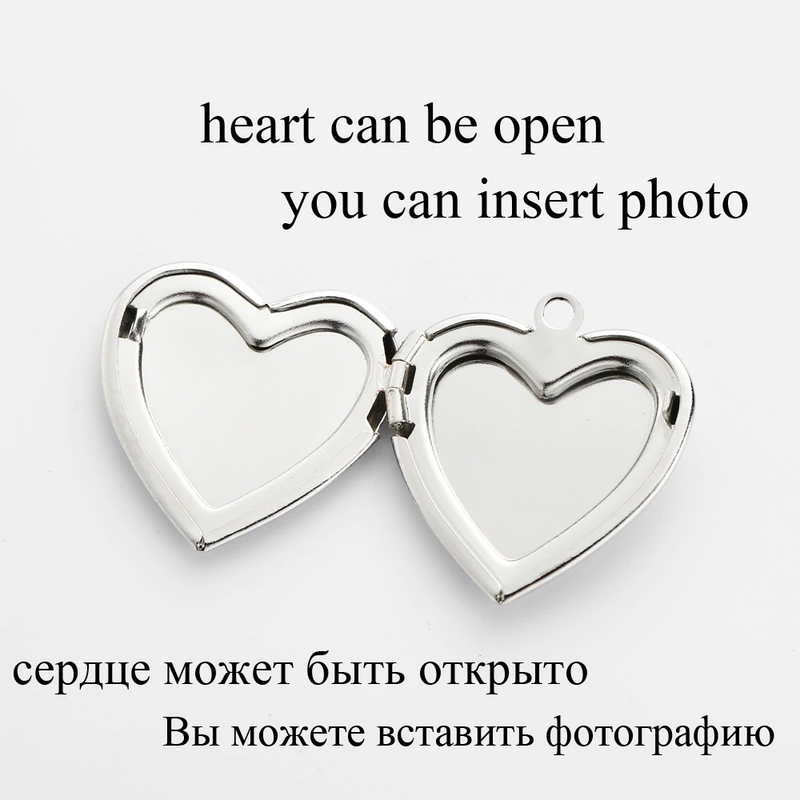 Steampunk Chain Necklace for / Aluminium Pendant With Locked and Heart