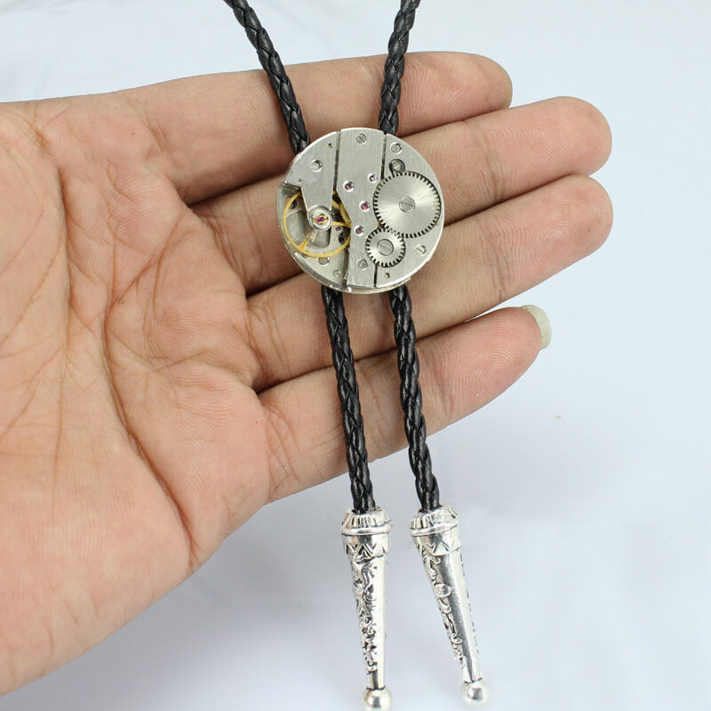 Steampunk Gear Design Brass Bolo Tie