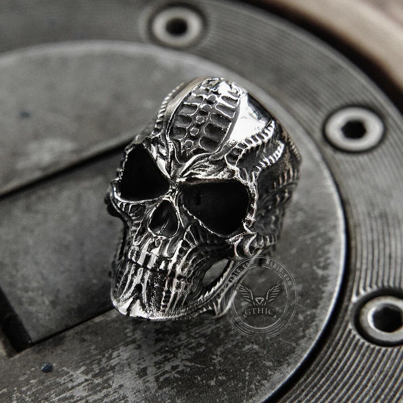 Steampunk Stainless Steel Skull Ring