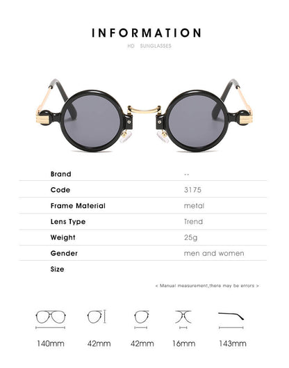 Steampunk Uv Protection Round Pc Sunglasses