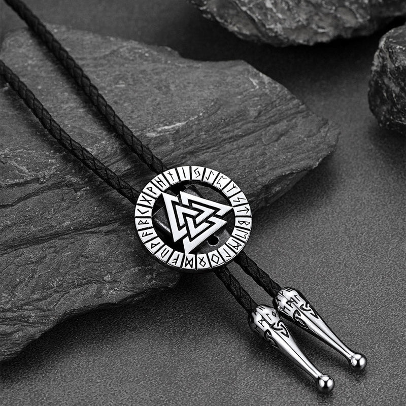 Viking Valknut Bolo Tie for