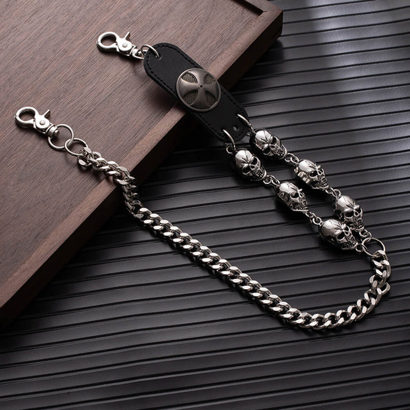 Street Punk Style Skull Biker Alloy Pants Chain