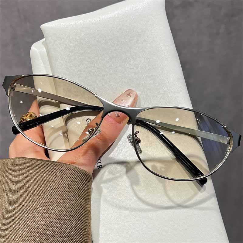 Street Y2k Metal Frame Cat-eye Retro Sunglasses