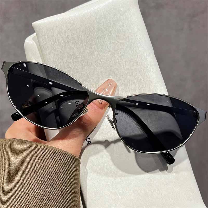 Street Y2k Metal Frame Cat-eye Retro Sunglasses