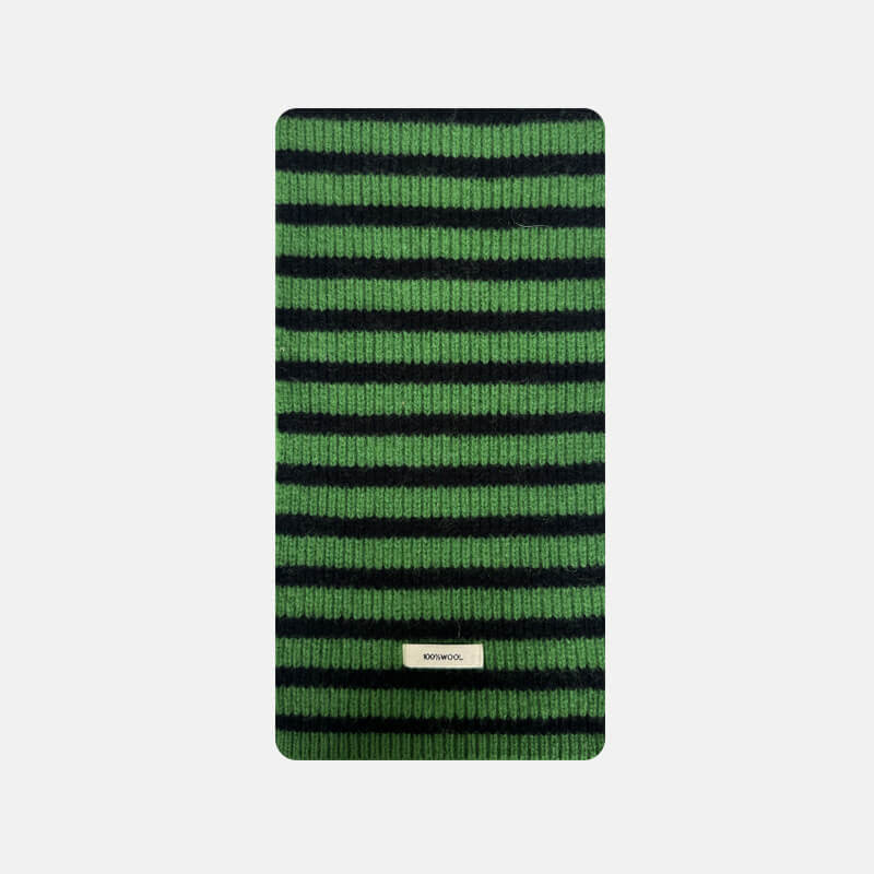 Stylish Multicolor Versatile Striped Soft Wool Scarf