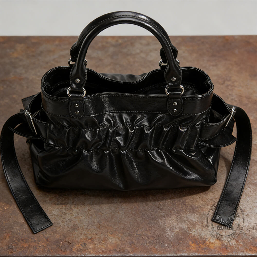 Stylish Riveted Large Capacity Shoulder Pu Leather Handbag