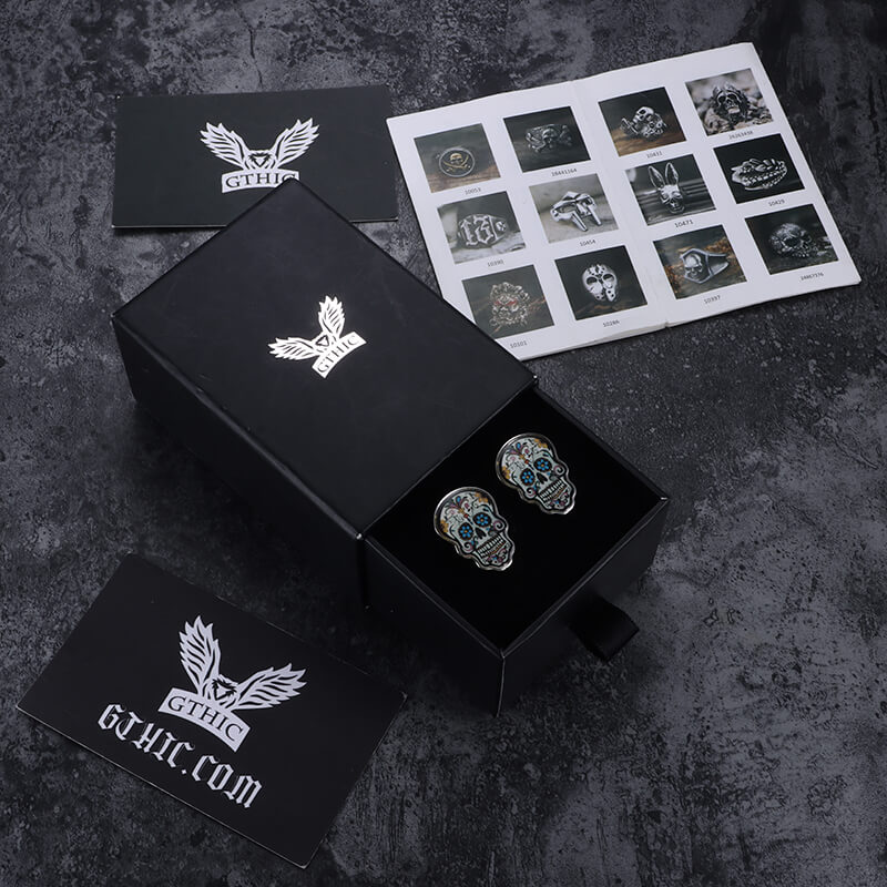 Sugar Skull Brass Cufflinks
