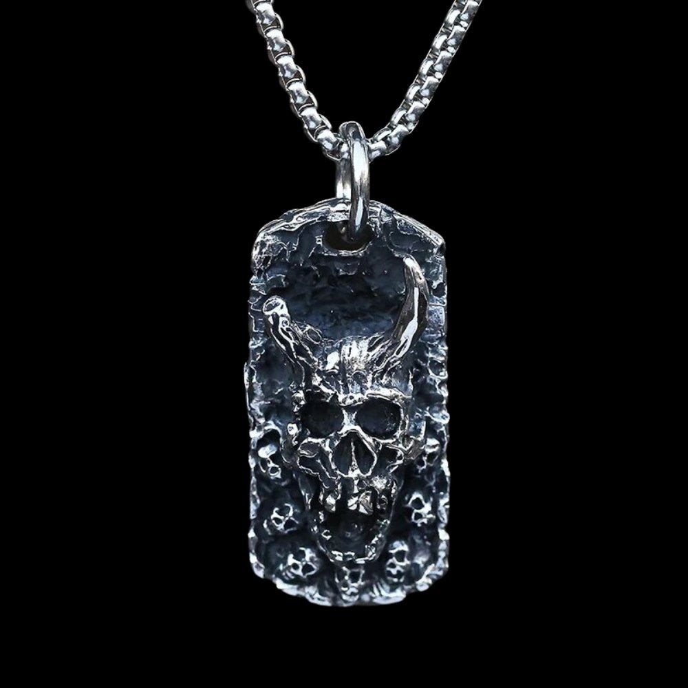 The Horned Devils Gravestone Pendant