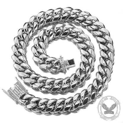 Thick Cuban Link Stainless Steel Chain Necklace