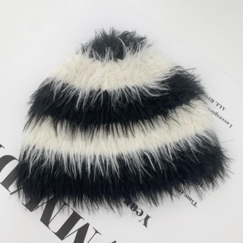 Thick Stripes Nylon Beanie Hat