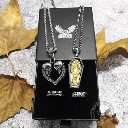 Till Death Do Us Part Skull Jewelry Set