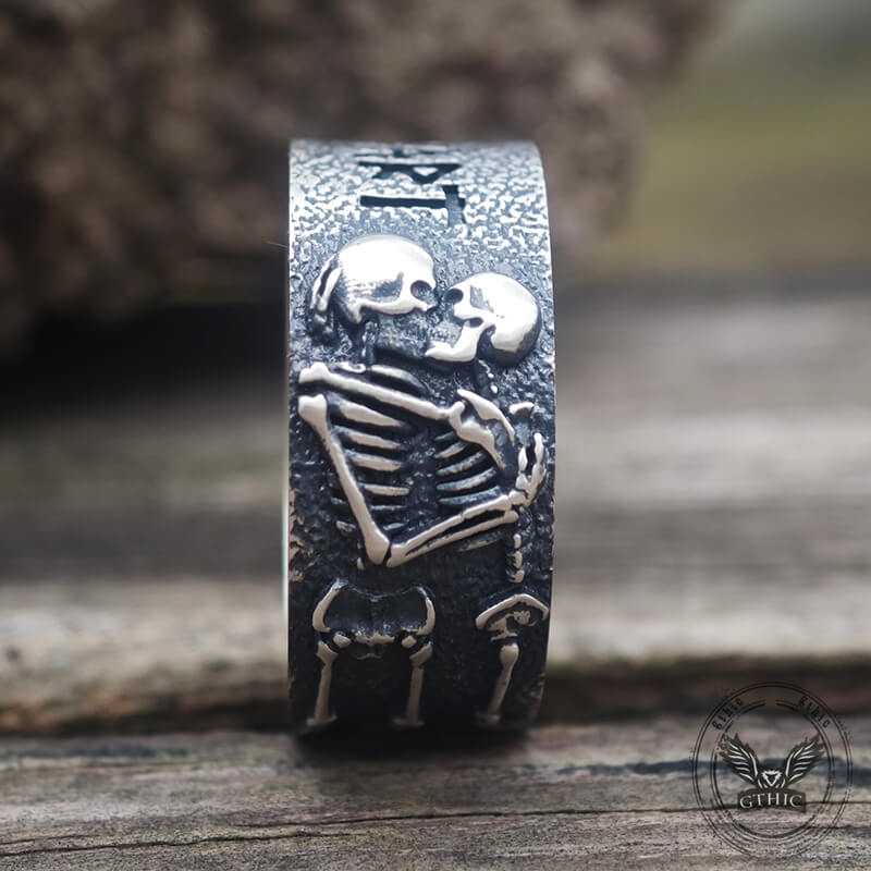 Till Death Do Us Part Sterling Silver Skeleton Ring