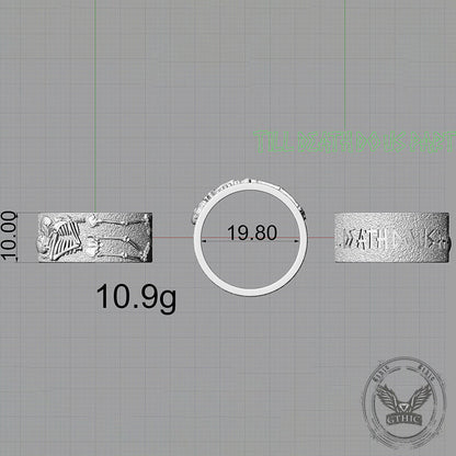 Till Death Do Us Part Sterling Silver Skeleton Ring