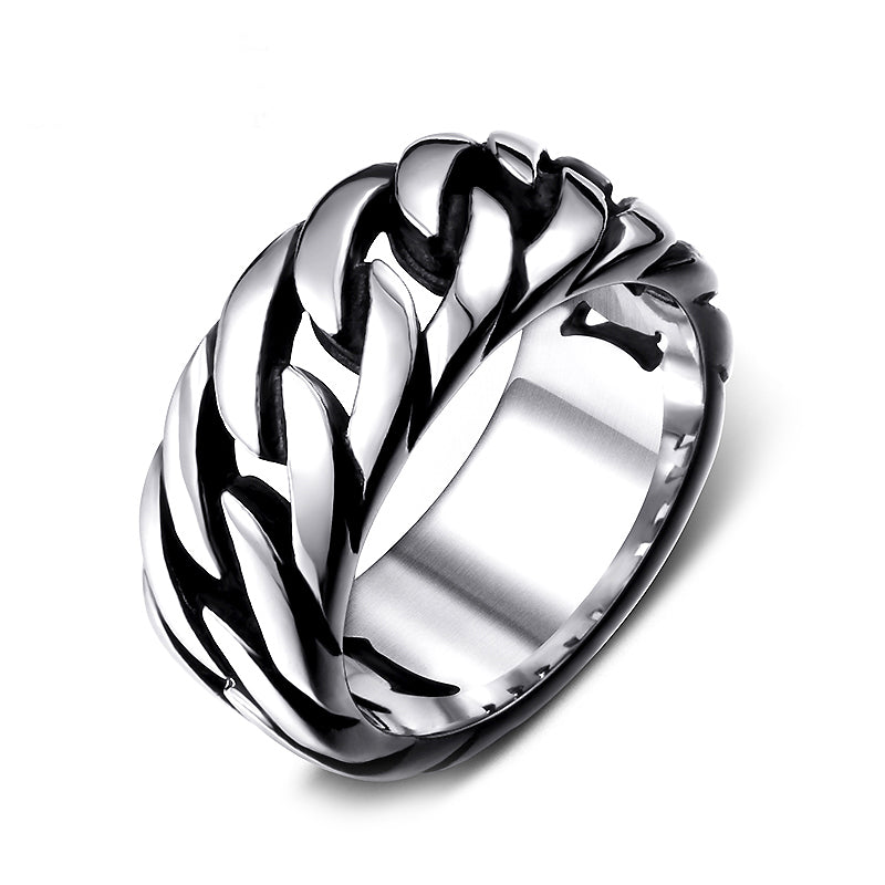 Titanium Steel Biker Chain Ring / Personality Retro Stainless Steel Jewelry