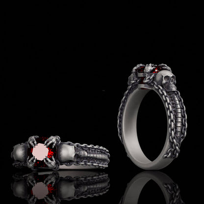 Treasure Keeper Sterling Silver Skull Ring