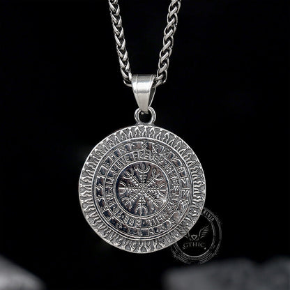 Tree of Life Aegishjalmur Stainless Steel Viking Pendant