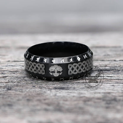 Tree of Life Knot Stainless Steel Band Ring