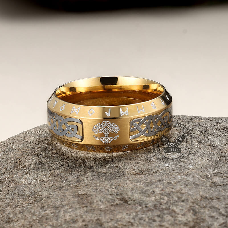 Tree of Life Knot Stainless Steel Band Ring