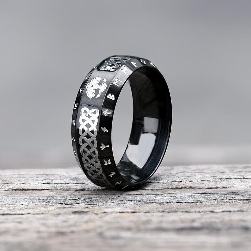 Tree of Life Knot Stainless Steel Band Ring