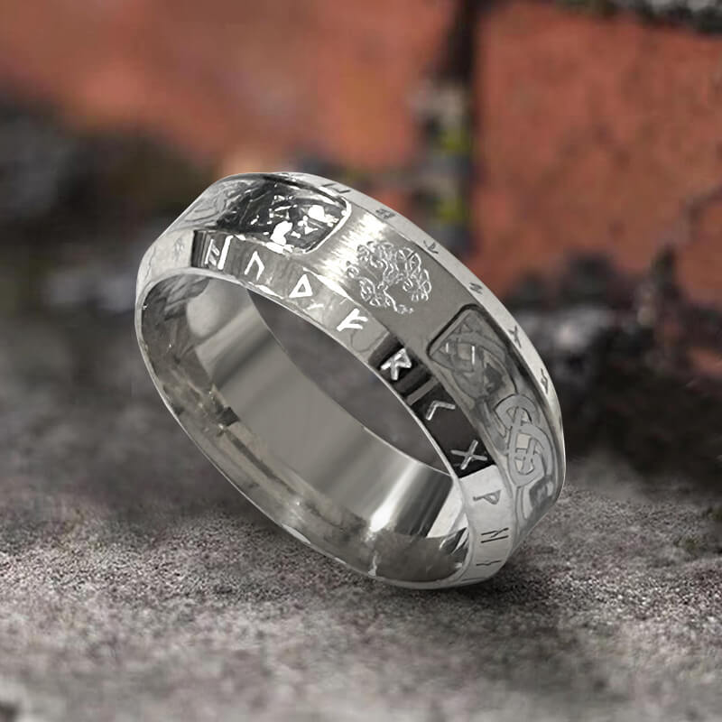 Tree of Life Knot Stainless Steel Band Ring