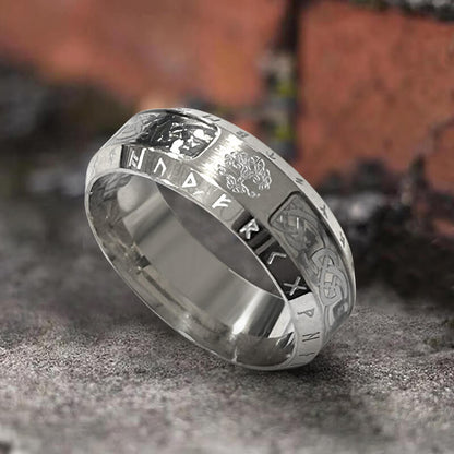 Tree of Life Knot Stainless Steel Band Ring