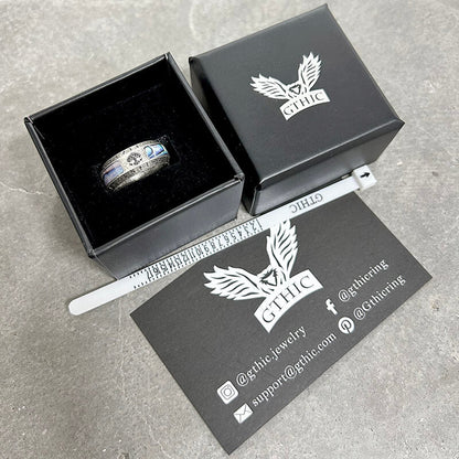 Tree of Life Stainless Steel Shell Viking Ring
