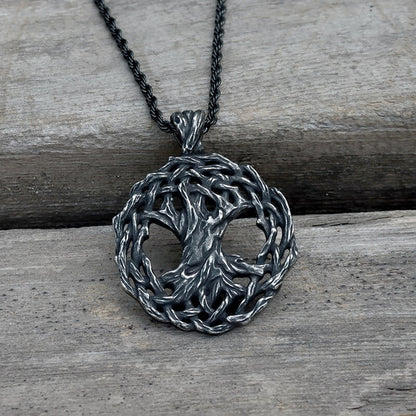 Tree of Life Yggdrasil Stainless Steel Viking Pendant