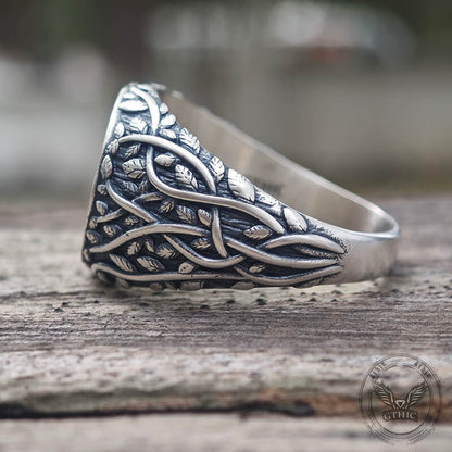 Tree of Life Yggdrasil Sterling Silver Viking Ring