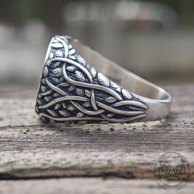 Tree of Life Yggdrasil Sterling Silver Viking Ring