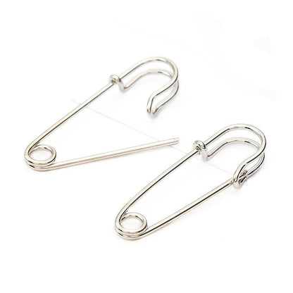 Punk Rock Style Safety Pin Ear Hook Stud Earrings / Exquisite Jewelry for