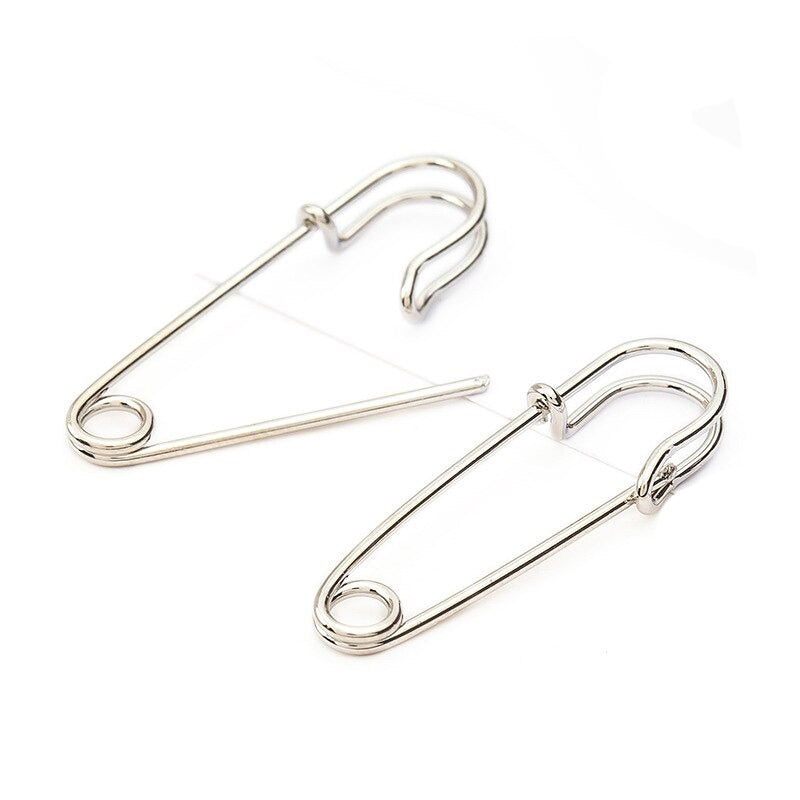 Punk Rock Style Safety Pin Ear Hook Stud Earrings / Exquisite Jewelry for